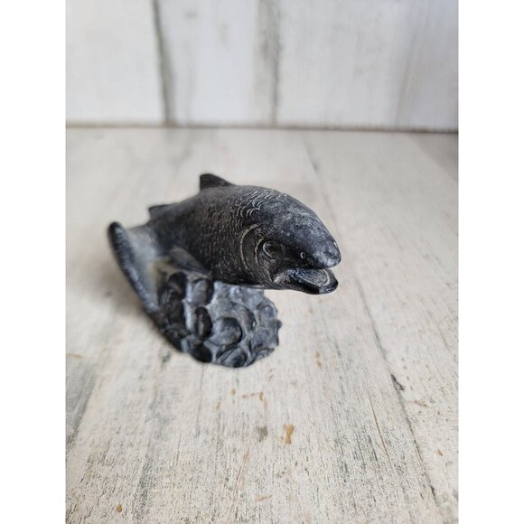 Wolf original salmon fish sculpture home decor figure sea ocean - Picture 2 of 7